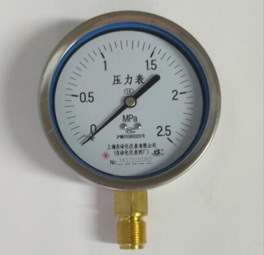 Y-100A半鋼壓力表